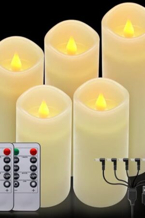 ALED LIGHT Rechargeable Candles Warm White Pack 5