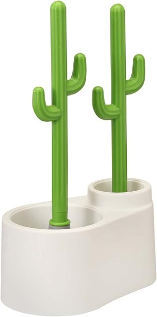 Cactus Toilet Plunger and Brush Set for Bathroom Cleaning - 1 Set