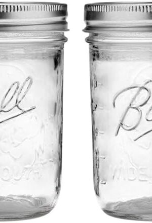 Ball Wide Mouth Pint Mason Jars with Lids & Bands | 16-oz | 2-Pack