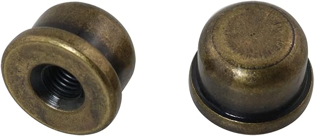 2pcs Solid Lamp Finials Caps Tapped of Tops for Lamp Shade Holder Harp Lamp Finial Knob Lamp Accessories, Bronze