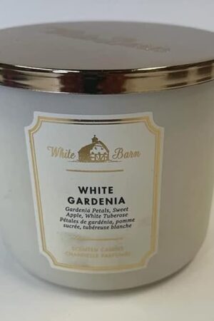 Bath and Body Works, White Barn 3-Wick Candle w/Essential Oils - 14.5 oz - 2021 Core Scents! (White Gardenia)