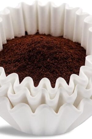 Coffee Filters 8-12 Cup, 7.875 inch x 3.25 inch, 100 Count Basket Coffee Filters, White Disposable 8 to 12 Cup Coffee Filter Paper