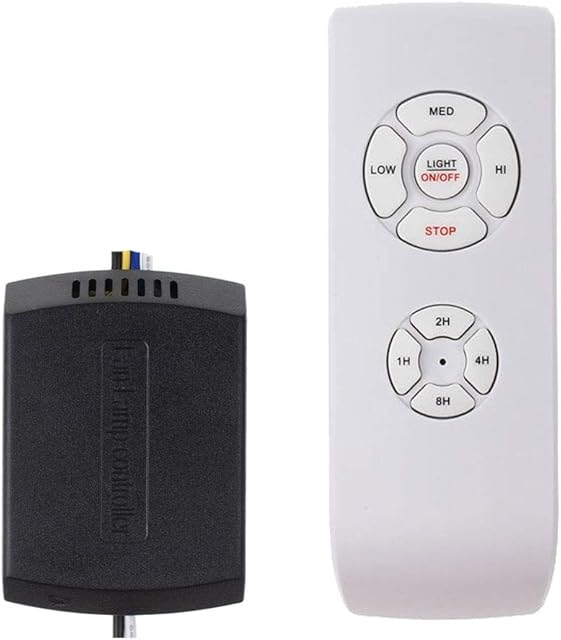 Ceiling Fan Remote Control Kit, Small Size Speed, Light & Timing 3 in 1 Wireless Control, Compatible with AC Motor Fans from Harbor Breeze, Hunter, Hampton Bay, etc.