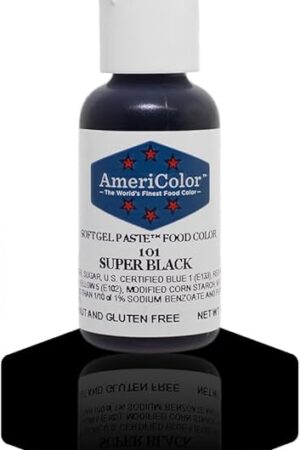 AmeriColor, Super Black, .75 Ounce Bottle, Soft Gel Paste Food Color