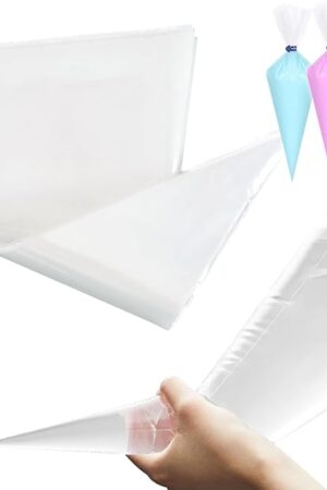24 Inch Piping Bags Disposable,Thickened 50pcs Large Piping Bags,Anti Burst Extra Large Piping Bags,Food Grade Cake Piping Bags,Tipless Piping Bags for Cake Cupcakes Cookies Frosting