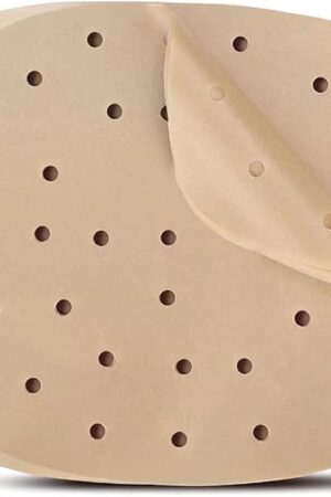 Air Fryer Parchment Paper Liners: 200PCS 8.5 inch Square Perforated parchment paper for Air Fryer, Premium Bamboo Steamer Liner for Air Fryers Baking Cooking Oven