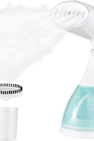 1500W Steamer for Clothes 2 in 1 Fabric Wrinkles Remover and Clothing Iron 35s Fast Heating 300ml Detachable Water Tank Portable Handheld Garment Steamer with Brush for Clothes Fabrics Curtains and