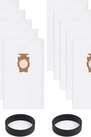 10 Pack Vacuum Cleaner Bags and 2 Belts Compatible with Kirby Vacuum Bags 204811, 204814, 205811 Style F, Fit for All Kirby Sentria Vacuum G Series, Avalir (10 Bags + 2 Belts)