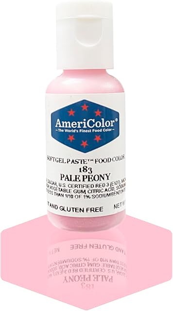 AmeriColor, Pale Peony, 0.75 Ounce Bottle, Soft Gel Paste Food Color