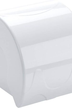 Wall Mounted Waterproof Paper Holder Bathroom Paper Roll Holder (White)