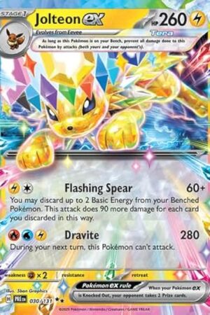 The Pokemon - Jolteon 030/131 – Prismatic Evolutions – Double Rare – Foil Single Card