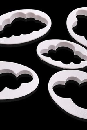 5PCS Different Pattern Plastic Fluffy Cloud Cutters Cookie Cutters Cake Cutters Fondant Cloud Cutters