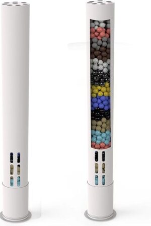 2 Pack Shower Filter Cartridge, JNILE 15 Stage Replacement Shower Filter for Hard Water, High Output Universal Replacement Filter Cartridge, Remove Chlorine Heavy Metals and Sediments