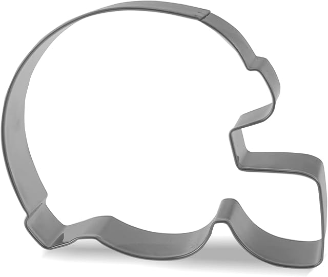 4 inch Football Helmet Cookie Cutter - Stainless Steel