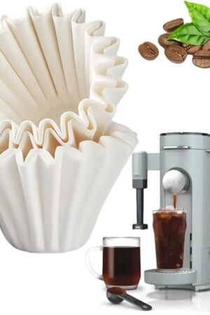 200 Pcs Coffee Paper Filters for Ninja PB051, Disposable Coffee Filter for Ninja Pods and Grounds Coffee Maker, White Small Coffee Filters