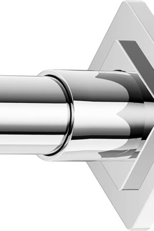 Chrome Shower Curtain Rod Spring Tension 30 to 80 Inch,1 Inch Diameter Adjustable Shower Rods for Bathroom,No Drilling