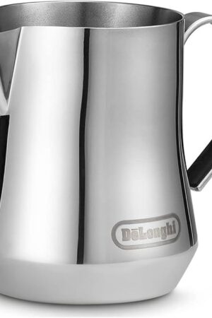 De'Longhi DLSC060 Milk Frothing Jug, 12 oz, Stainless Steel