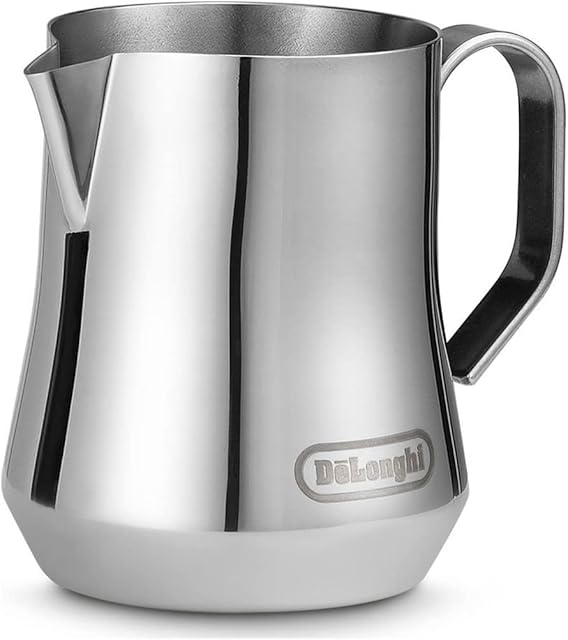 De'Longhi DLSC060 Milk Frothing Jug, 12 oz, Stainless Steel