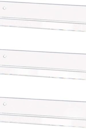 Weiai Clear Acrylic Shelf 15" Floating Wall Mounted Wall Ledge 3Pack