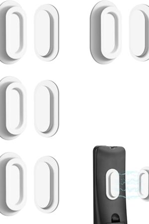 4 Pack Strong Magnetic Remote Control Holder, Self-Adhesive Silicone Remote Holder Wall Mount for TV, Fan, Air Conditioner Remote Control