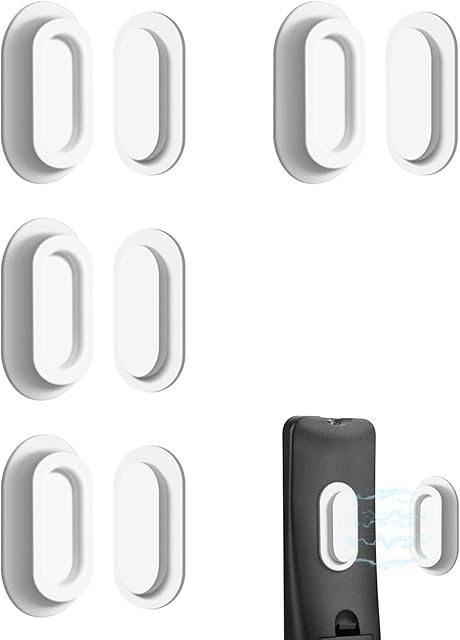 4 Pack Strong Magnetic Remote Control Holder, Self-Adhesive Silicone Remote Holder Wall Mount for TV, Fan, Air Conditioner Remote Control