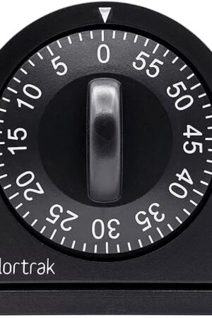 Colortrak 60‑Minute Wind‑Up Mechanical Timer | Battery‑Free Countdown Timer for Kitchen, Salon, Kids, Classroom, and Time Management