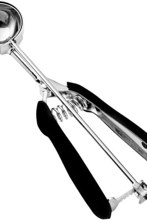 Cookie Scoop 2 Tablespoon, Size #40 Cookie Dough Scoop, 2 Tbsp/ 30 ml/ 1 oz Cookie Scoops for Baking, Spring-Loaded, 18/8 Stainless Steel, Comfortable Grip