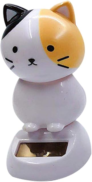 The Solar Wobble Figures, Solar Dancing Cat, Bobble Head Cat Ornaments, Innovative Cat Solar Figure Statue Car Dashboard Decorations Ornaments Solar Bobble Head Figures, Solar Power Kits