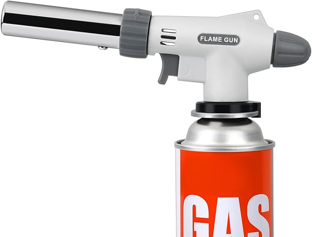 Creme Brulee Butane Torch Head Culinary Blow Torch Lighter with Adjustable Flame for Cooking, Reverse Searing, BBQ, Baking, and Jewelry Making (Butane Gas Not Included)
