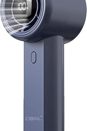 CIBAIL Mini Fan Portable Handheld - USB Rechargeable, 3 Speeds, 3H Max Cooling, Ultra Quiet, Lightweight Pocket Fan for Travel, Office, Home (Blue)