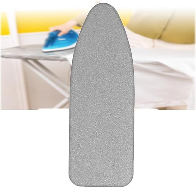 DOUKI Ironing Board Cover and Pad 12x36, 12x38 Inch Cotton Ironing Board Pad, Iron Board Cover Adjustable, Iron Board Replacement Cover Elasticated (Color : Silver, Size : 12x38 inch(30x100 cm))