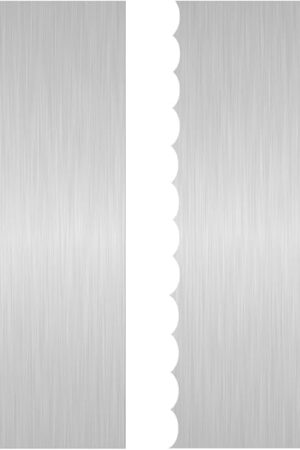 2 Pc Stainless Steel Cake Scraper Cake Decorating Tools Edge Side Jagged Wave Double Sided Patterned Comb Metal Cake Carving Smoothing Cream Pastry Baking(CS-21，CS-25)