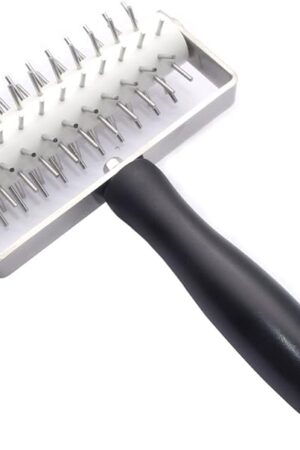 AMPSEVEN Pizza Dough Docker Roller - Professional Stainless Steel Pastry Docker Roller with Spike for Homemade Baking Cake crackers Pie Hole Maker,Prevent Dough from Blistering