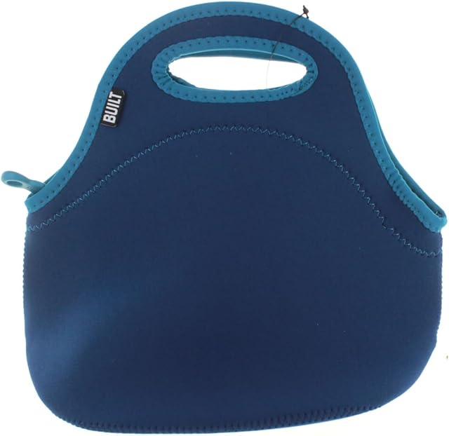 Built Gourmet Getaway Neoprene Lunch Bag - Insulated, Reusable, & Machine-Washable Lunch Tote for Hot and Cold Food Storage, Lightweight & Reusable - One Size (Navy)
