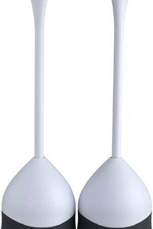 Clorox Toilet Plunger with Hideaway Caddy, Set of 2 – For Bathroom Organization and Storage, Bathroom Accessories, Toilet Unclogger, with Holder, White