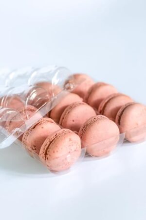 Vend Exchange Clear Plastic Macaron Containers - Fits 12 Macarons (Pack of 15)