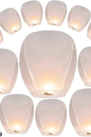 30 Pack of White Paper Lanterns, Delivering Your Messages to Your Loved Ones in Remembrance, Paper Lanterns is The Perfect Choice.