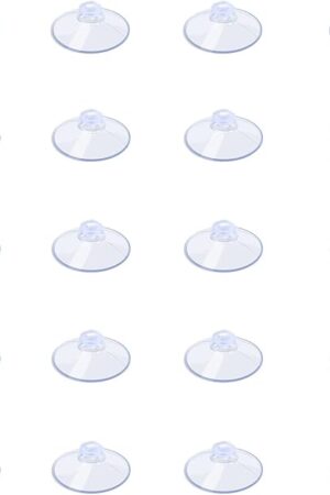 AQUANEAT 20 Packs Suction Cups 0.8 Inch Clear Sucker Pads Without Hook for Glass Home Organization Decoration