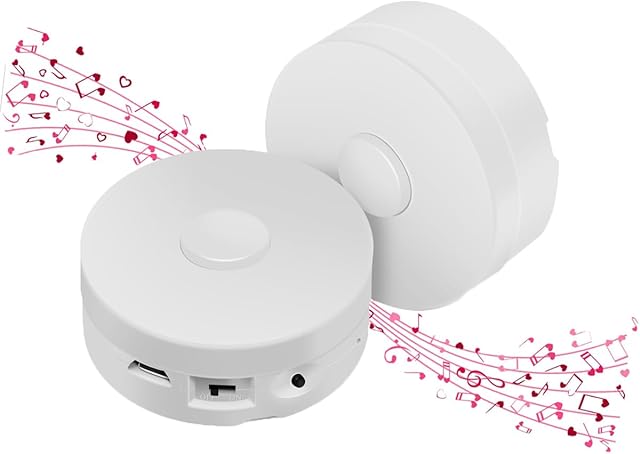 195 Seconds Message Voice Recorder, Voice Recording Button Record Custom Messages for Plush Toy, Stuffed Bear, Baby Doll Toy,Pillow and Xmas Halloween New Year Birthday Presents White-2P