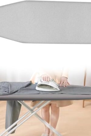 15x45 Inch Ironing Board Cover Heat Resistant Cotton Iron Board Cover Replacement, Adjustable Ironing Board Pad, Ironing Board Cover and Pad (Color : Grey, Size : 15x45 Inch(110x40 Cm))