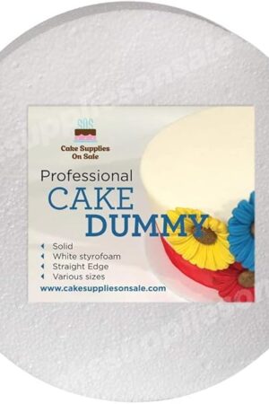 8" Round Cake Dummy 6" High Foam Cake Dummies Polystyrene Dummy for Wedding Birthday Cakes Crafting Modeling Art Project Displays