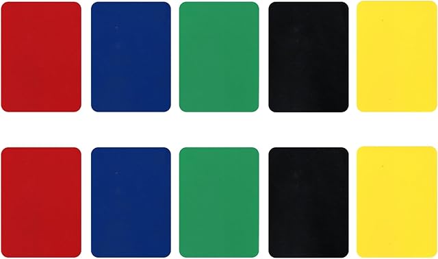 The Yuanhe 10Pack Poker Cut Cards - Poker Size Casino Cutting Card in Muti Colors for Poker Texas Hold'em Blackjack Home Games