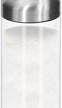 Aelga 12 OZ Glass Sugar Dispenser with Pour Spout, Weighted Pourer, for Coffee,Tea and Baking