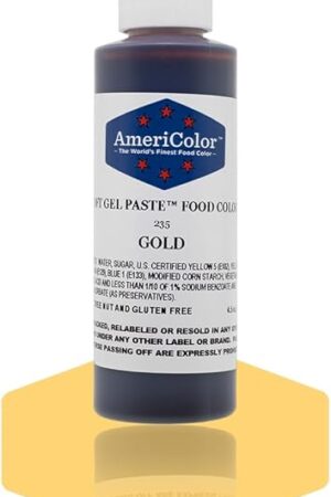 Americolor Soft Gel Paste Food Color, 4.5-Ounce, Gold