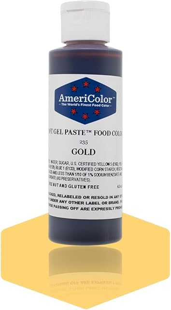 Americolor Soft Gel Paste Food Color, 4.5-Ounce, Gold