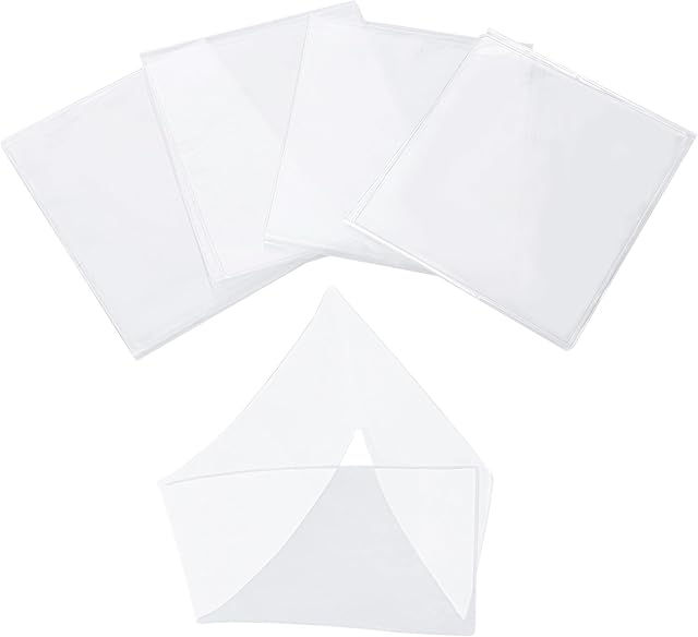 The 4pcs Mahjong Card Holder, 18.89x5.27in Clear Plastic Card Sleeve Cover Fits Large Print Soft Durable PVC Three Opening Protectors 2025 for Scorecard Game Rules Organization