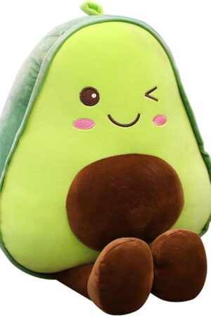 XIAOHONG 23.6 Inch Large Avocado Fruit Soft Plush Toy - Furry Stuffed Doll, Cute Kawaii Food Shaped Hugging Pillow for Kids