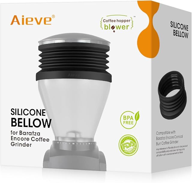 Aieve Silicone Coffee Hopper Bellow Compatible with Baratza Encore Grinder ESP/Virtuosa+ Coffee Grinder,Reduce Coffee Grinds Retention
