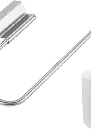 Cabinet Door Paper Towel Holder-Camper Paper Towel Holder-Paper Towel Rack Under Sink-Bathroom, Kitchen, Laundry Room, Tissue Storage（1pcs-12.4 in）