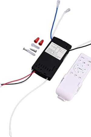 Ceiling Fan Remote Control Kit with Light Receiver Controller, 6-Speed Adjustable, Long Range Transmission, High Voltage Compatible 90-265V